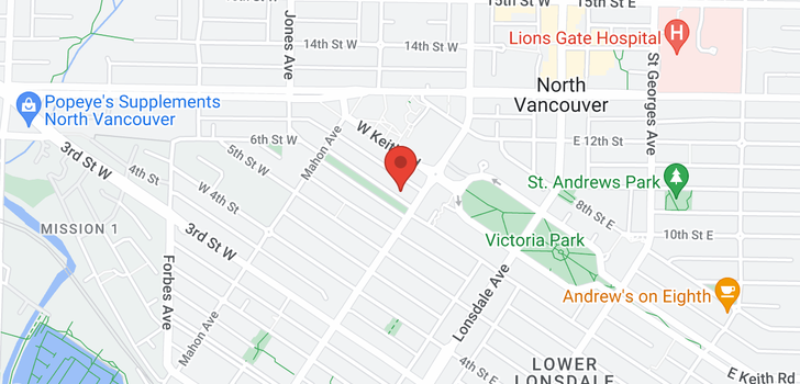 map of 2 214 W 6TH STREET